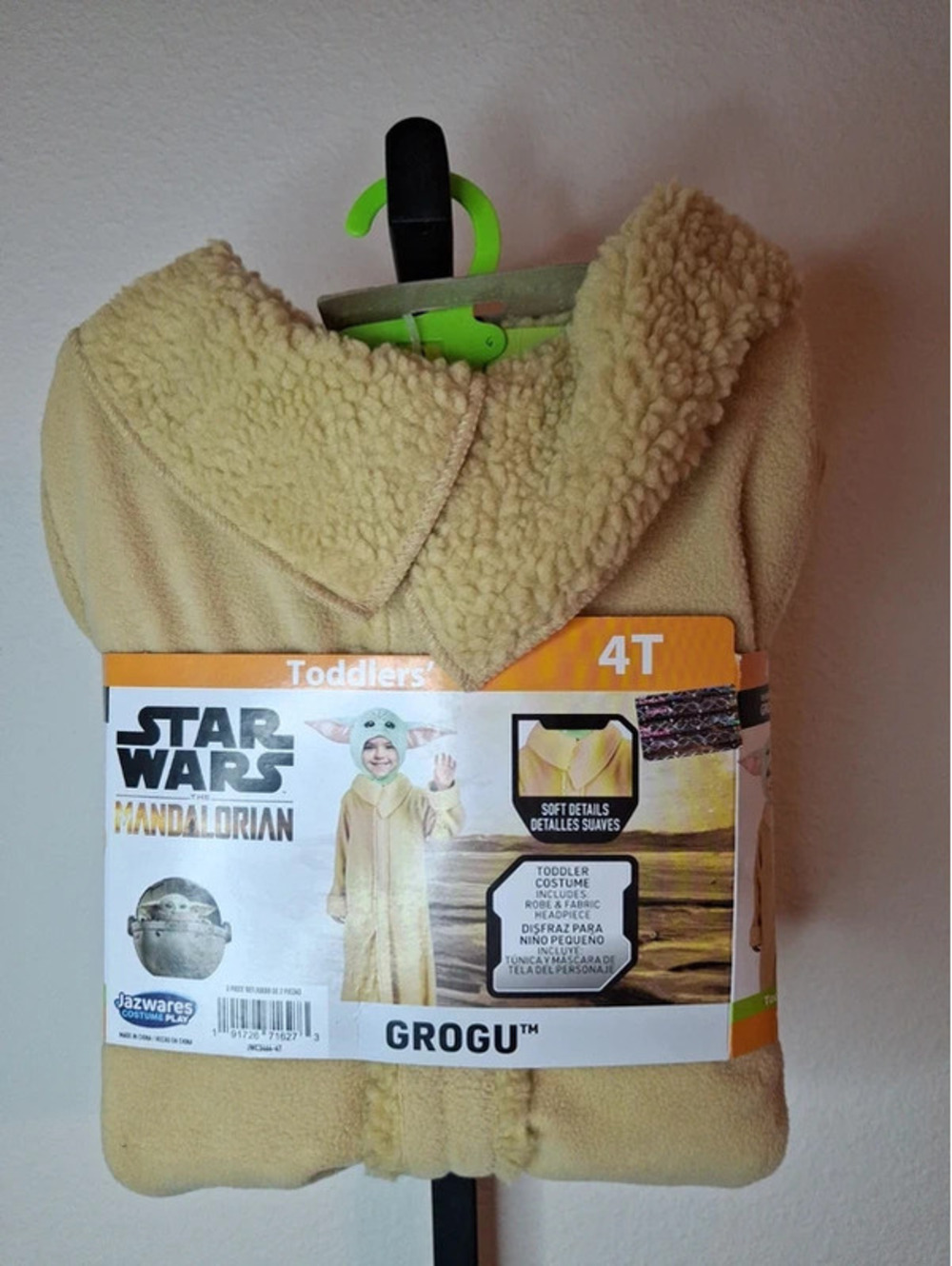 Star Wars The Mandalorian Grogu Toddler Costume by Jazwares size 4T